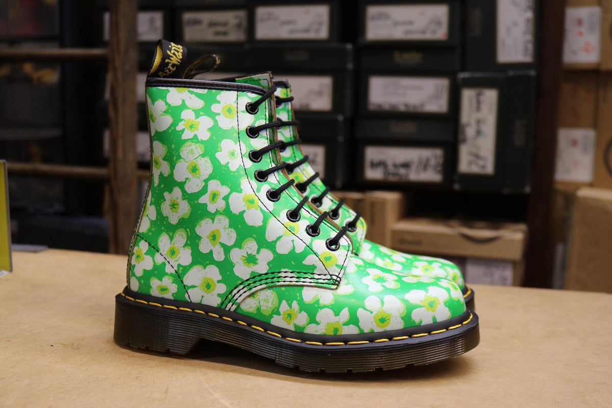 DR MARTENS LIME YELLOW PANSY FAYRE 1460