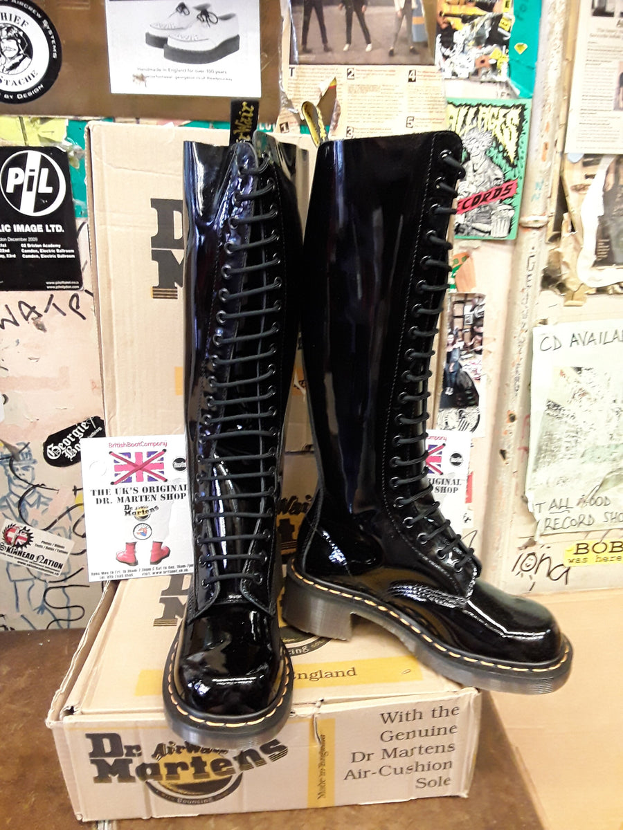 Dr martens black patent cheap size 4