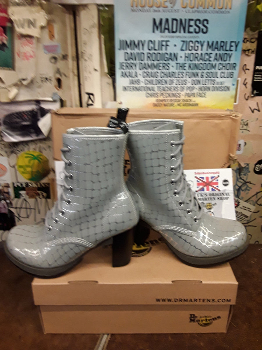 Dr Martens Darcie Grey and Silver Croc Print Various Sizes