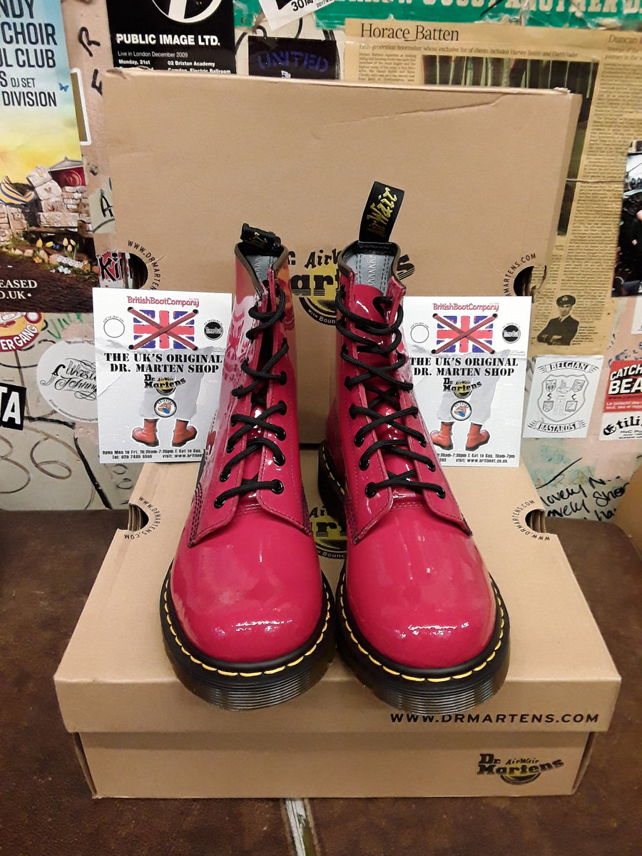 Doc martens store red patent boots