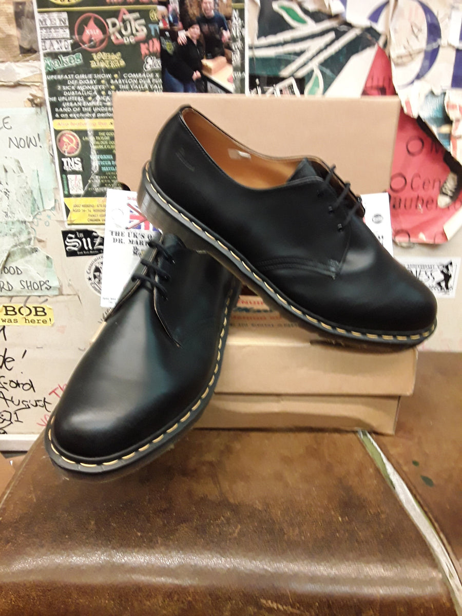 Dr Martens 1461z Black Leather Made in England Size 15