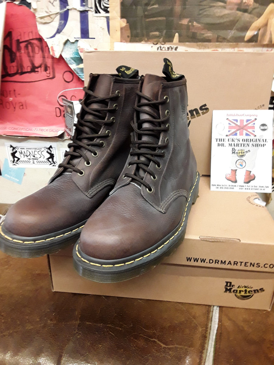 Dr Martens 1460 Dark Brown Size 7 10 Powder Leather Mens Ankle Boots