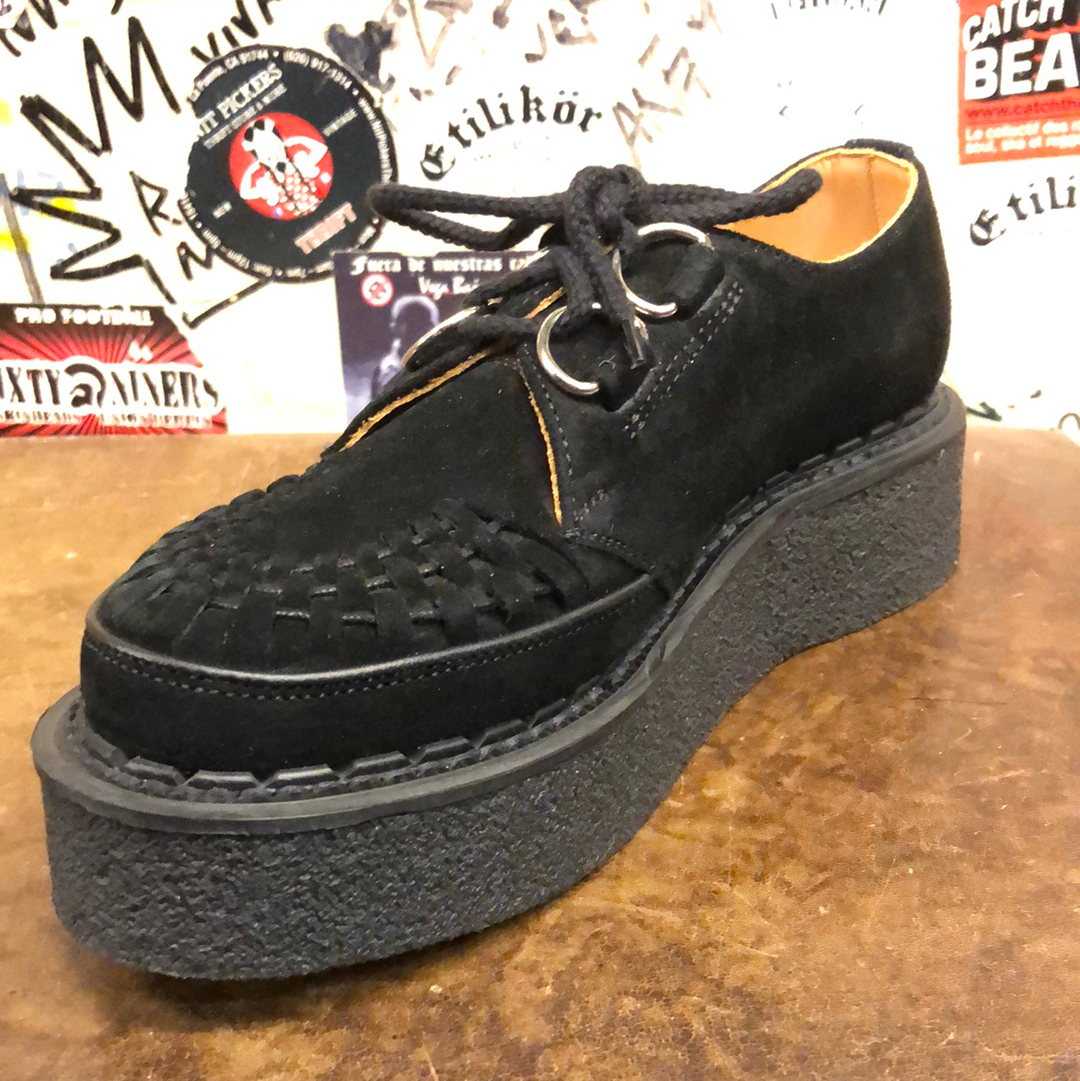 GEORGE COX - BLACK SUEDE CREEPER (3588)