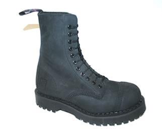 Black suede cheap steel toe boots