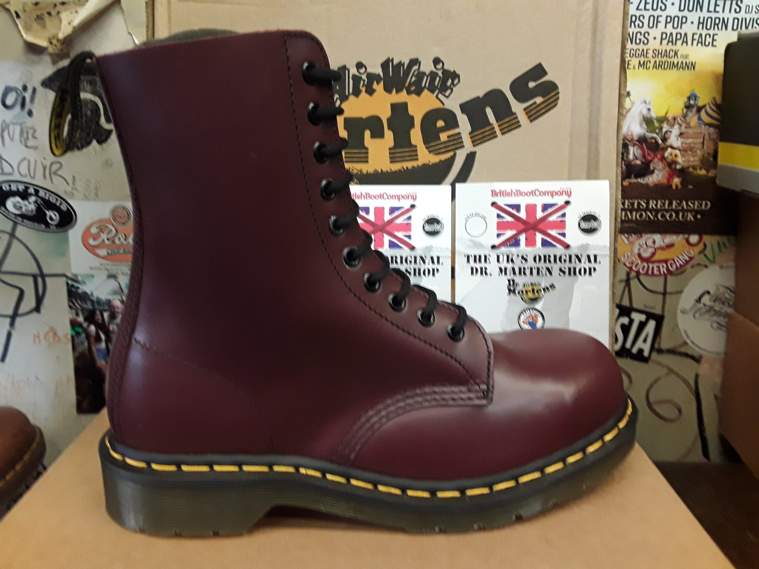 Cherry red smooth doc martens best sale