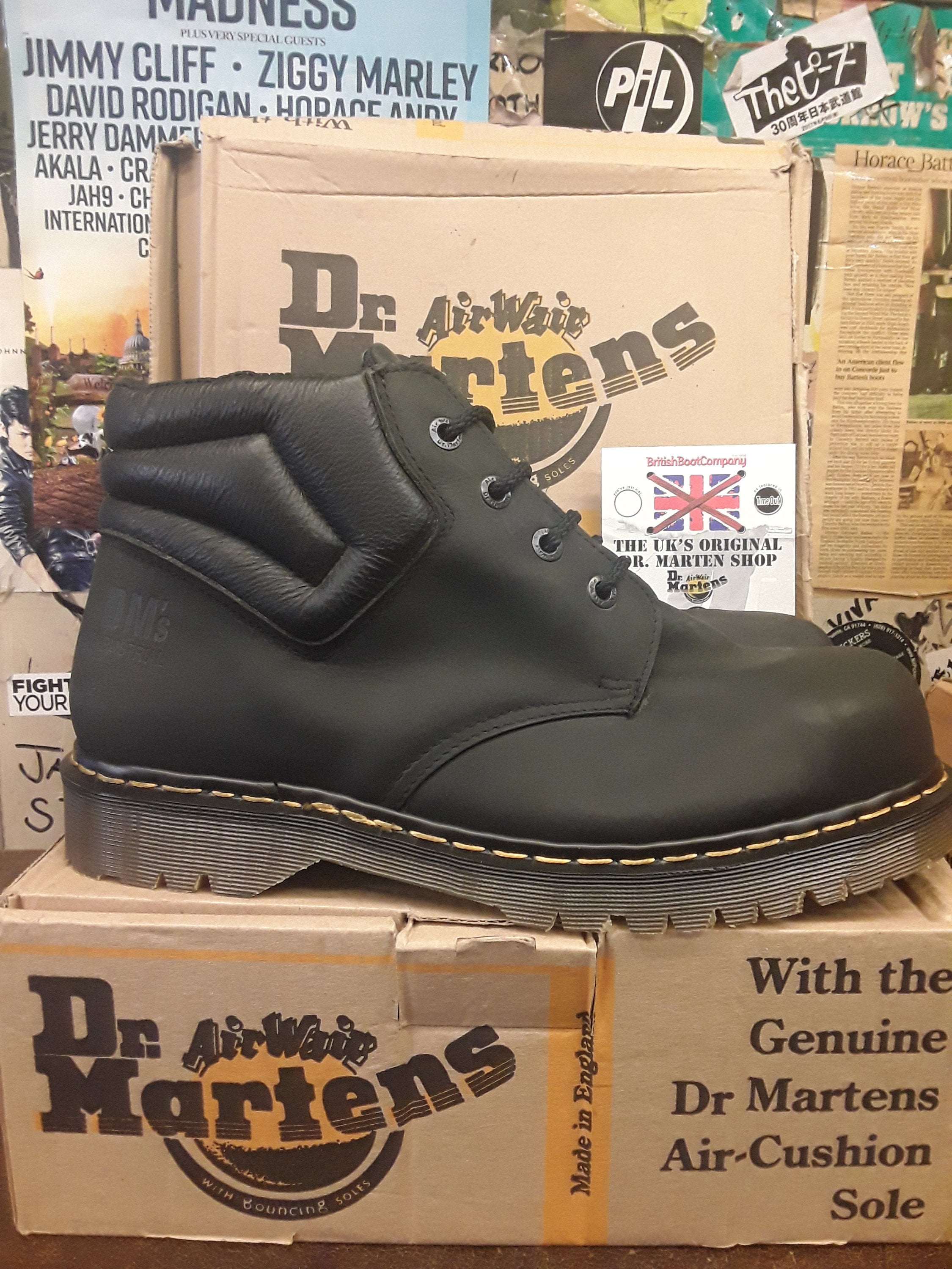 Dr Martens Made in England Black Waxy 4 Hole Steel Chukka Size 12