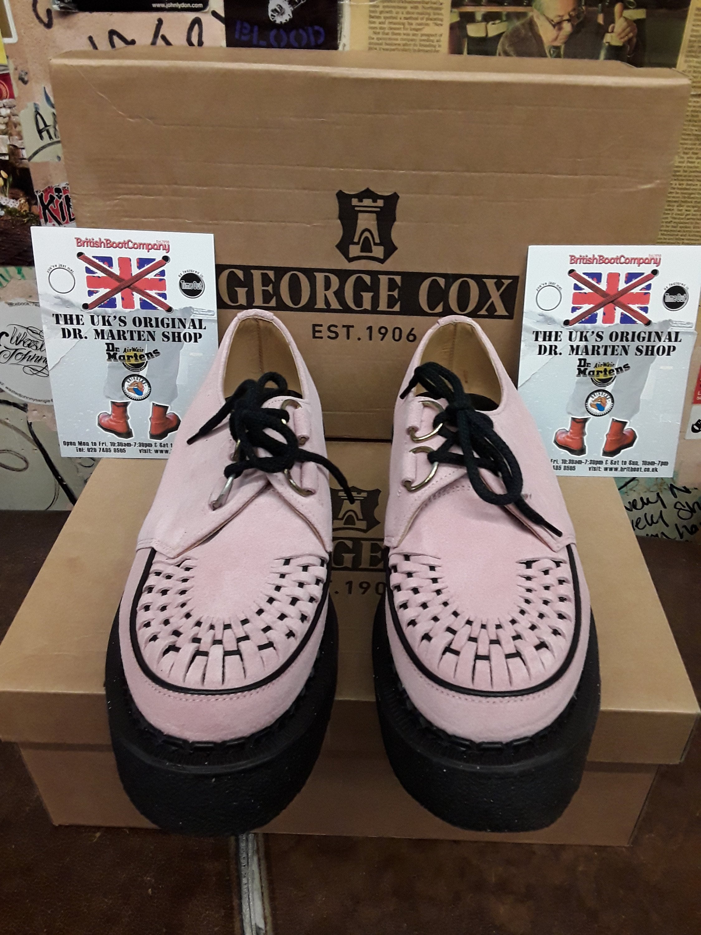 Robot George Cox Original Pink Suede Made in England Various Sizes