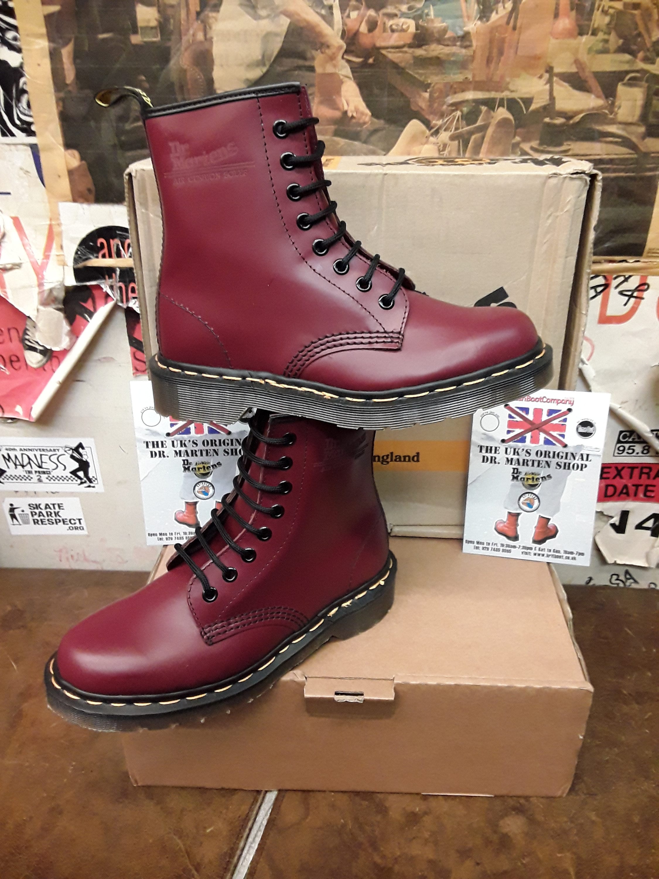 Dr Martens 1460 Made in England Cherry 8 Hole Various Sizes