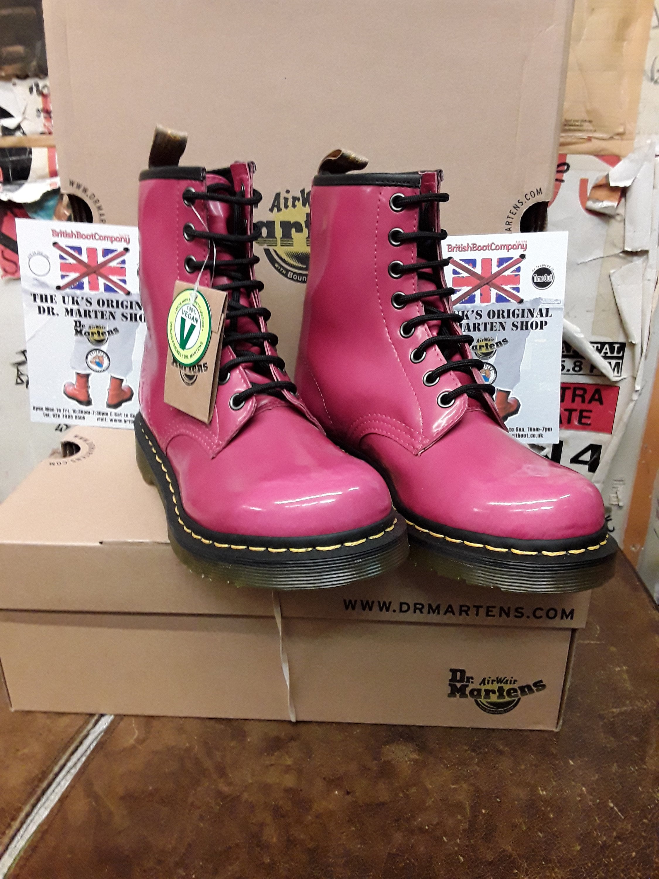 Dr Martens 1460 Pink Brush Vegan Various Sizes