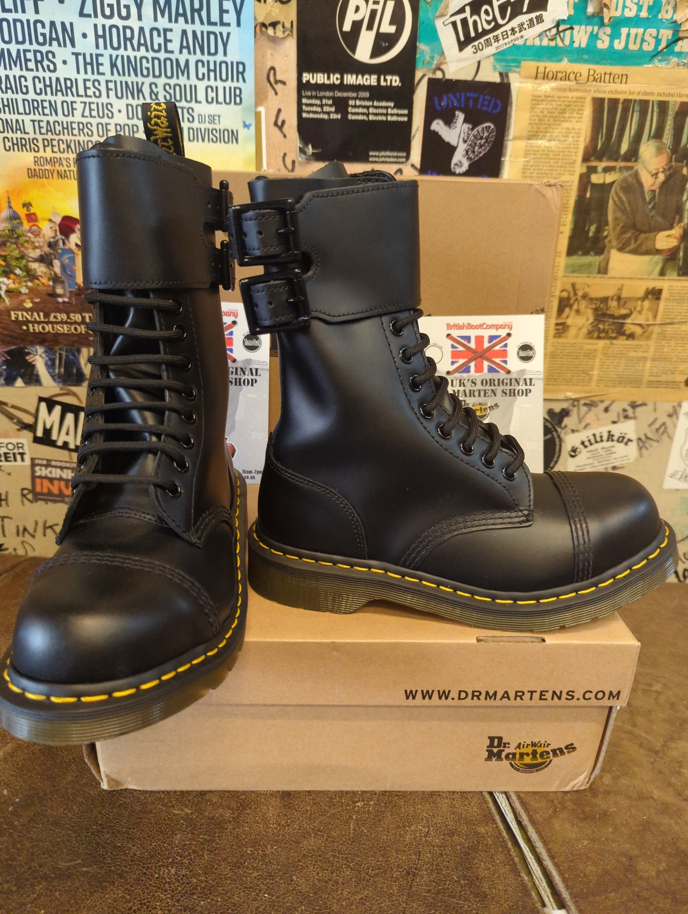 Dr Martens Kayden Black 12Hole Steel Toe Various Sizes