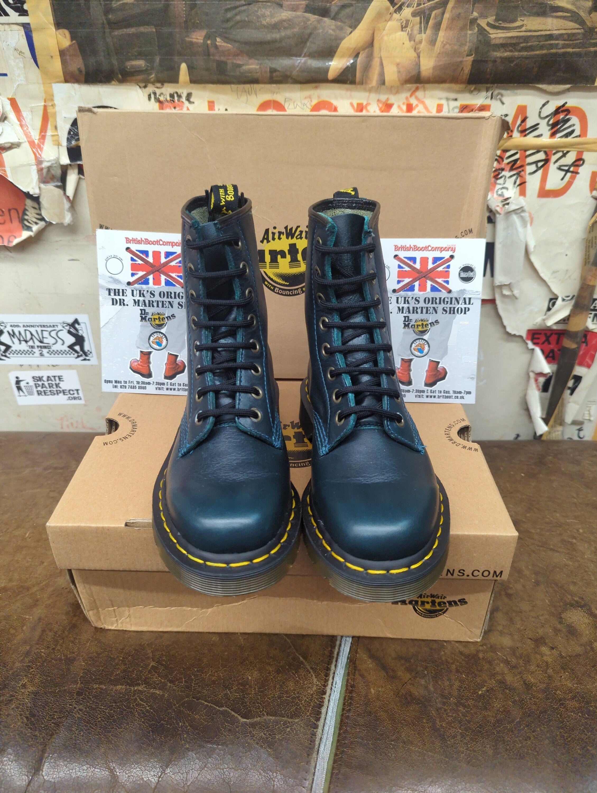 Dr Martens 1460 Teal Vintage Size 3