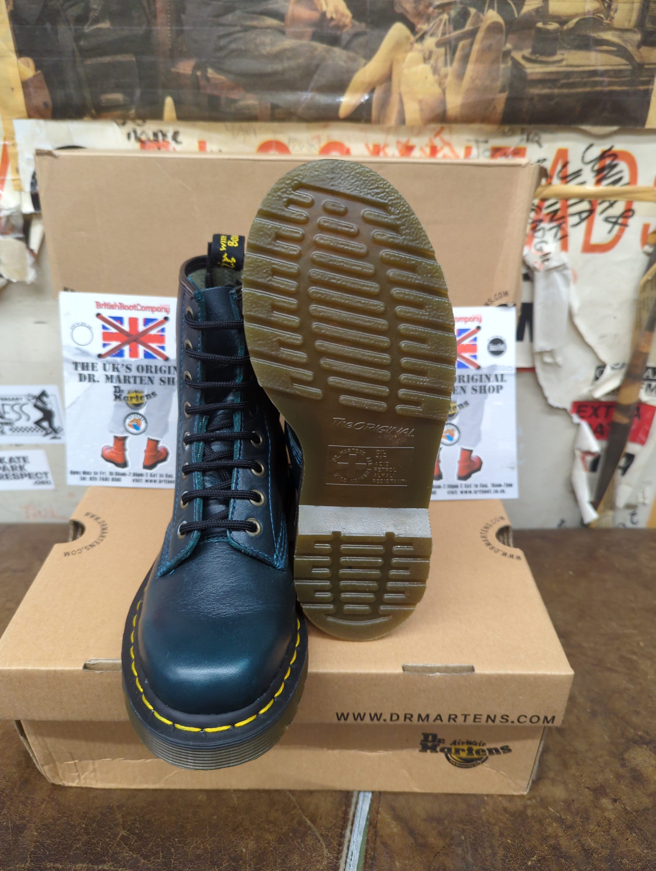 Dr Martens 1460 Teal Vintage Size 3